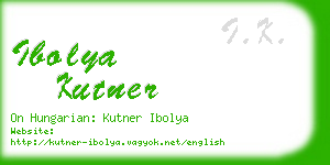 ibolya kutner business card